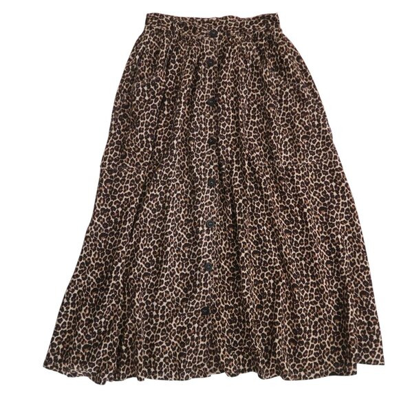 vtg y2k AMERICAN APPAREL Animal print gathered skirt sz S - Picture 3 of 6